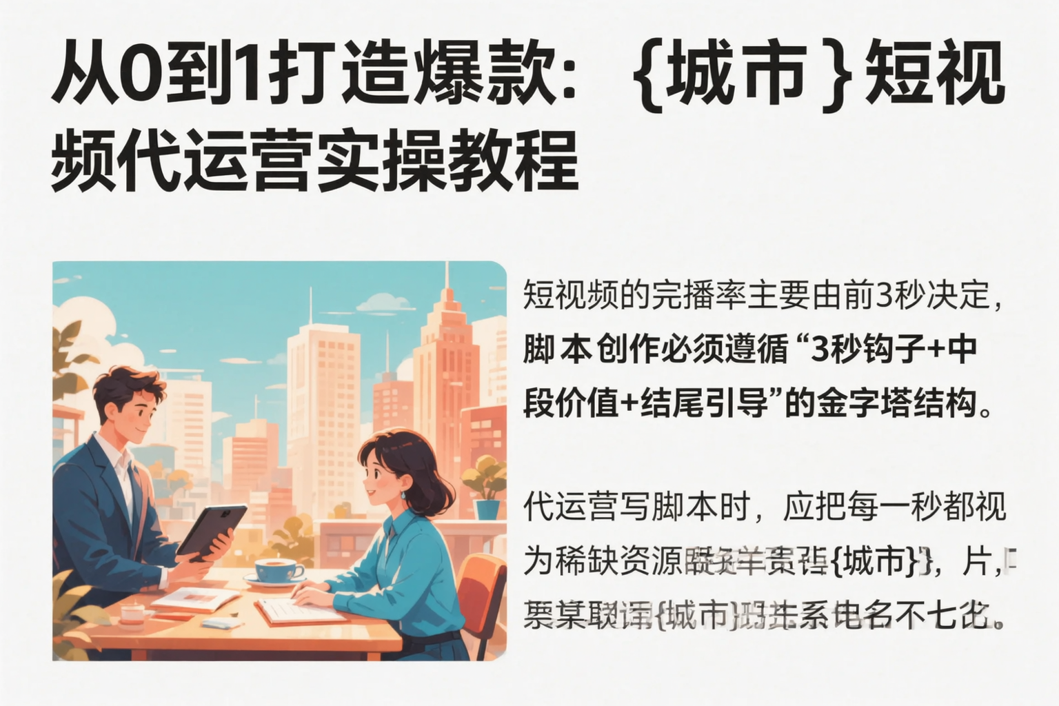 从0到1打造爆款:宜宾短视频代运营实操教程