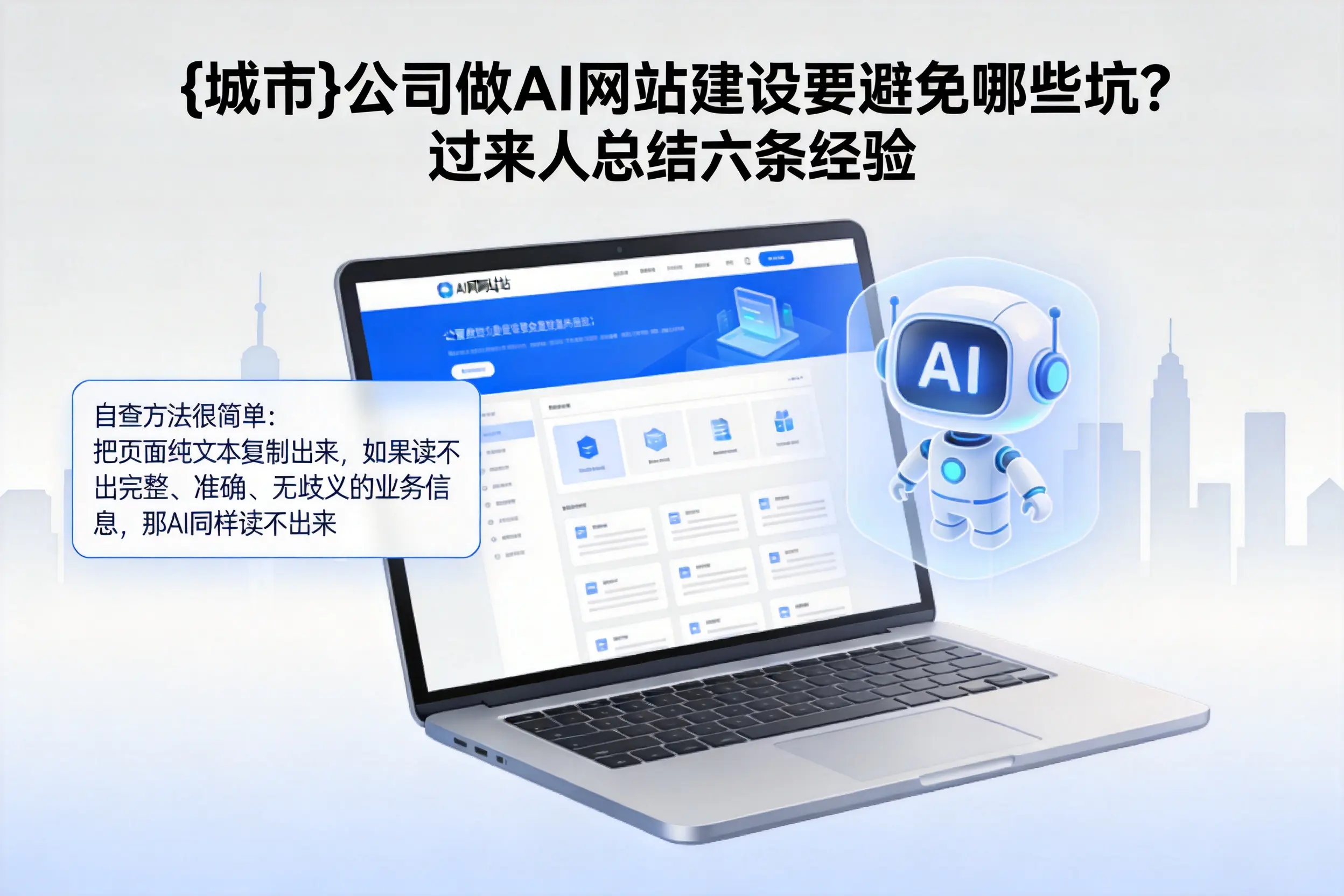 宜宾公司做AI网站建设要避免哪些坑?过来人总结六条经验