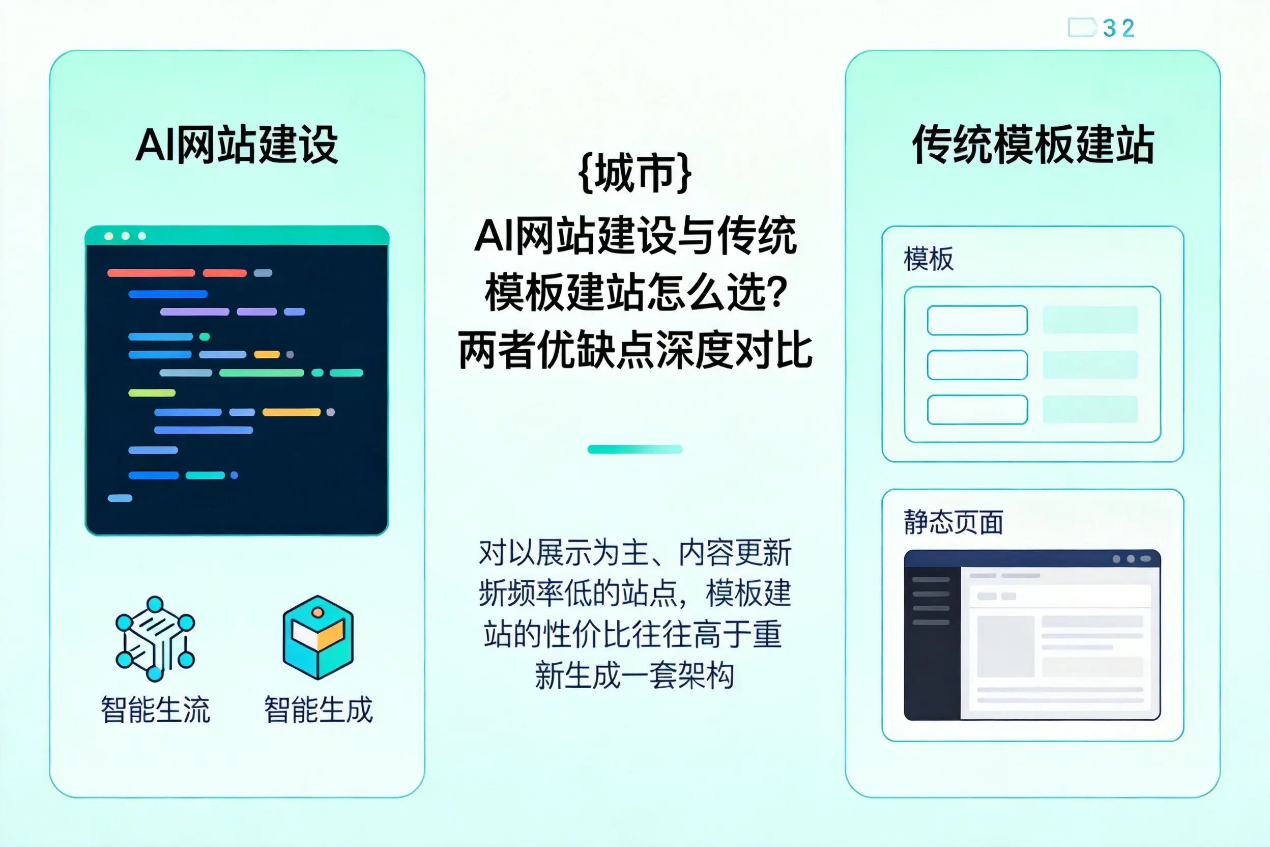 宜宾AI网站建设与传统模板建站怎么选?两者优缺点深度对比