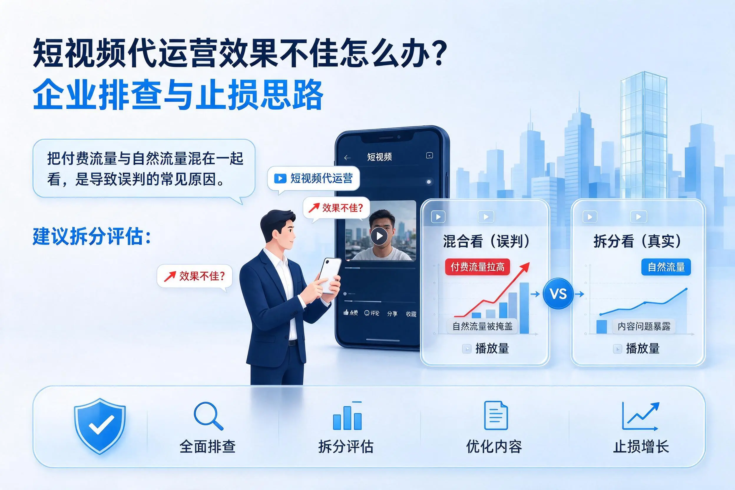短视频代运营效果不佳怎么办?宜宾企业排查与止损思路