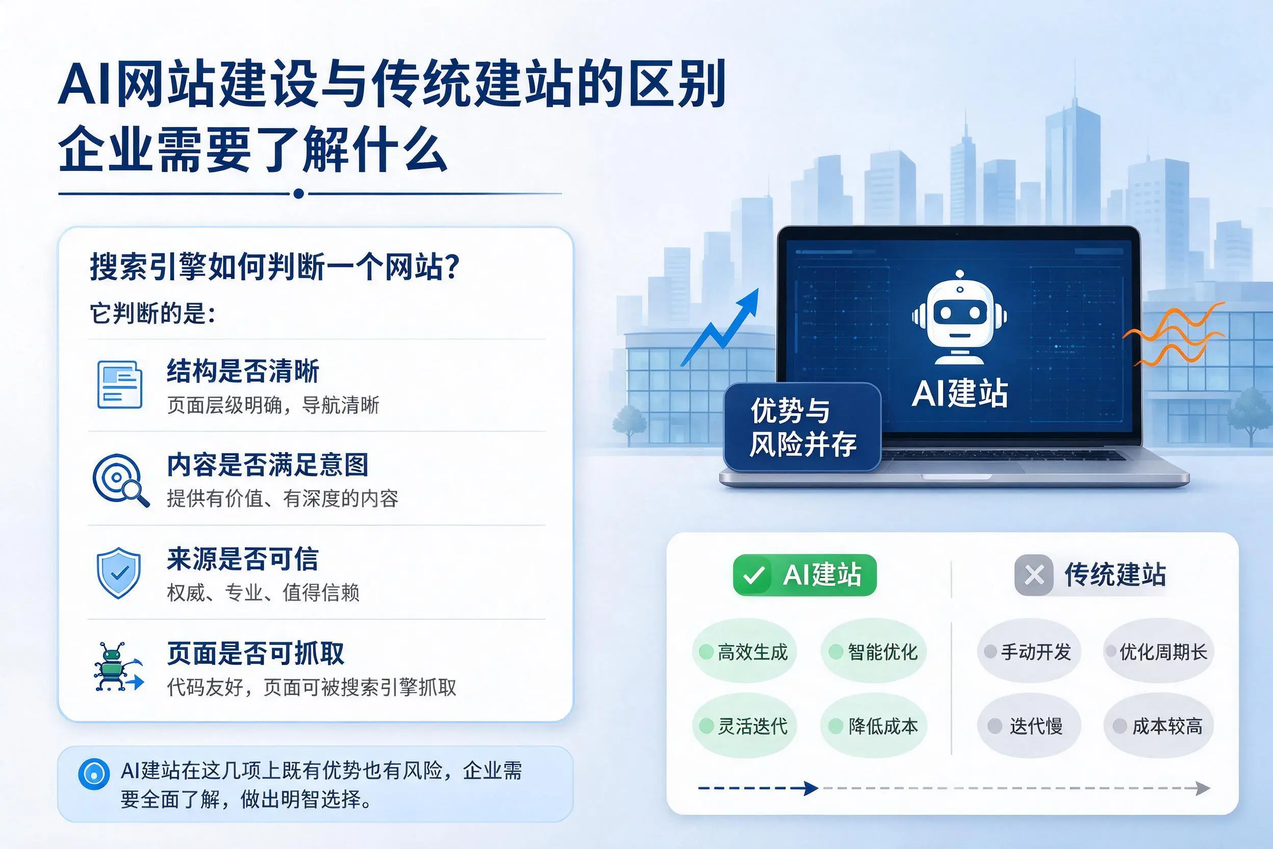 AI网站建设与传统建站的区别,宜宾企业需要了解什么