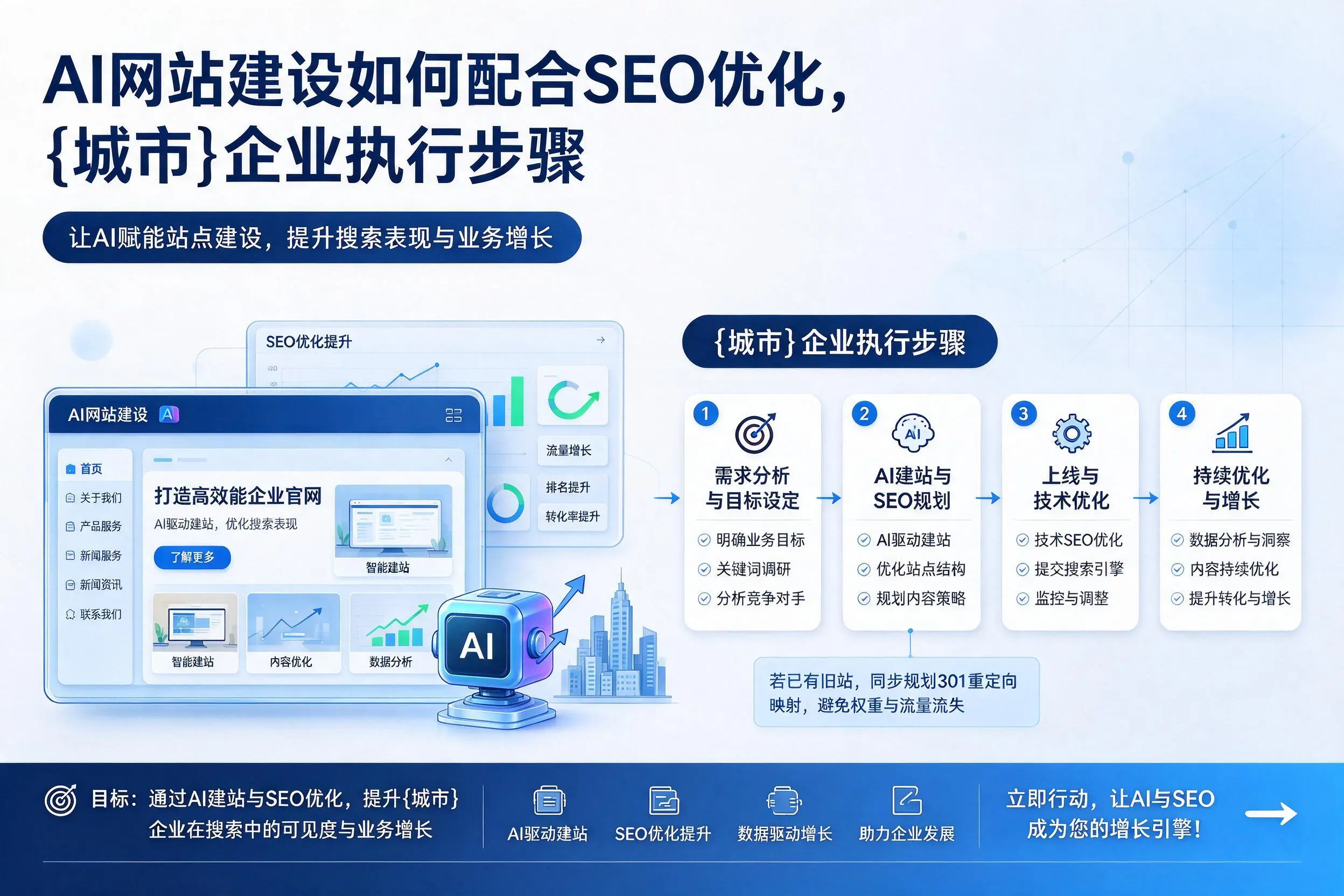 AI网站建设如何配合SEO优化，宜宾企业执行步骤