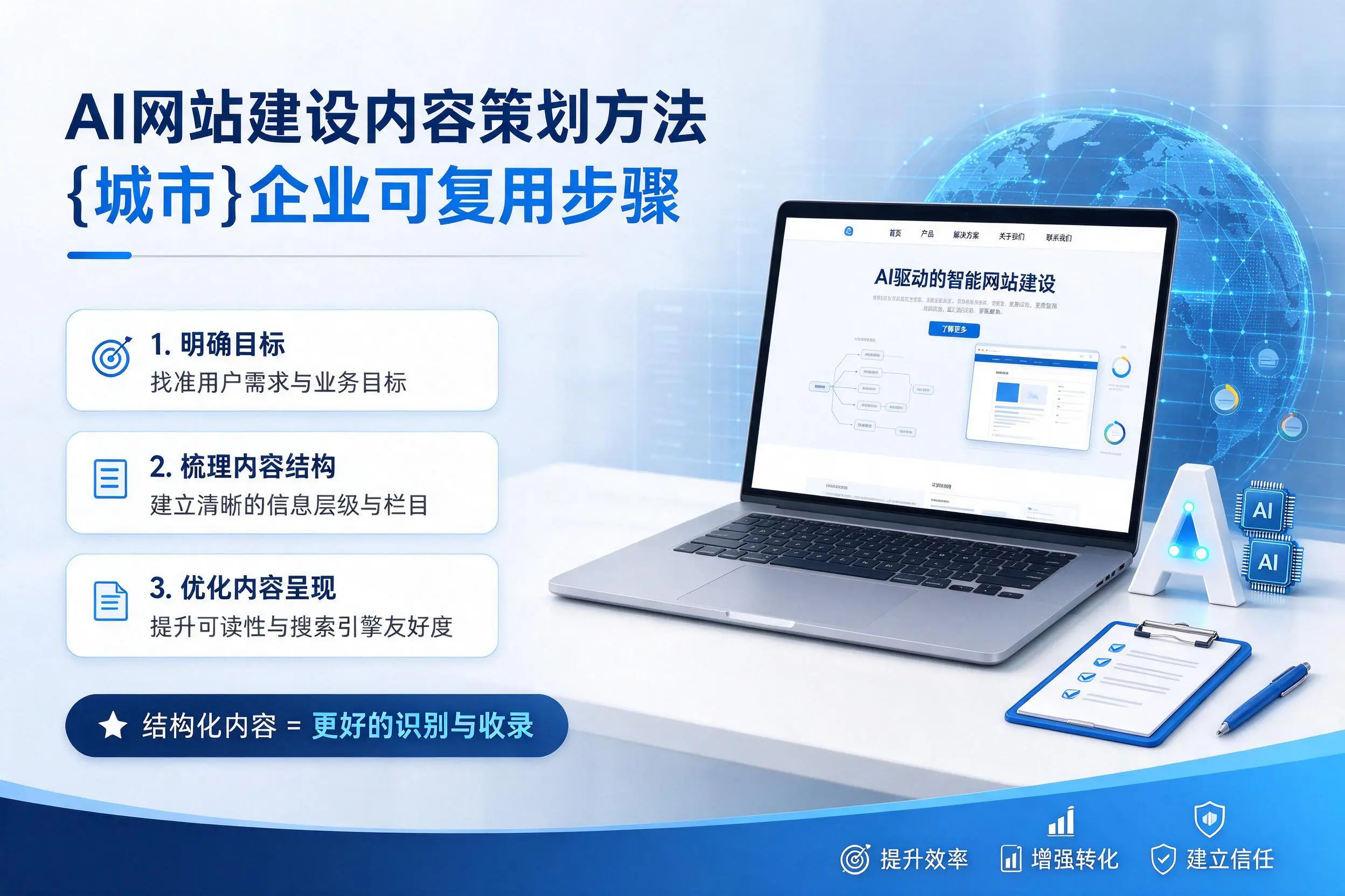 AI网站建设内容策划方法,宜宾企业可复用步骤